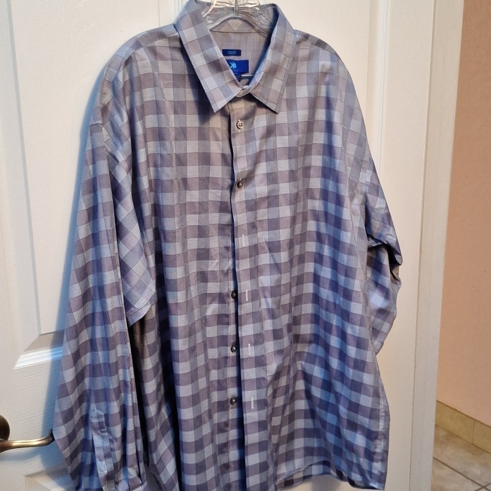 F mens Egara long sleeve button down shirt size 2X. like new